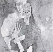 Egon Schiele Self-Observer ii oil painting on canvas